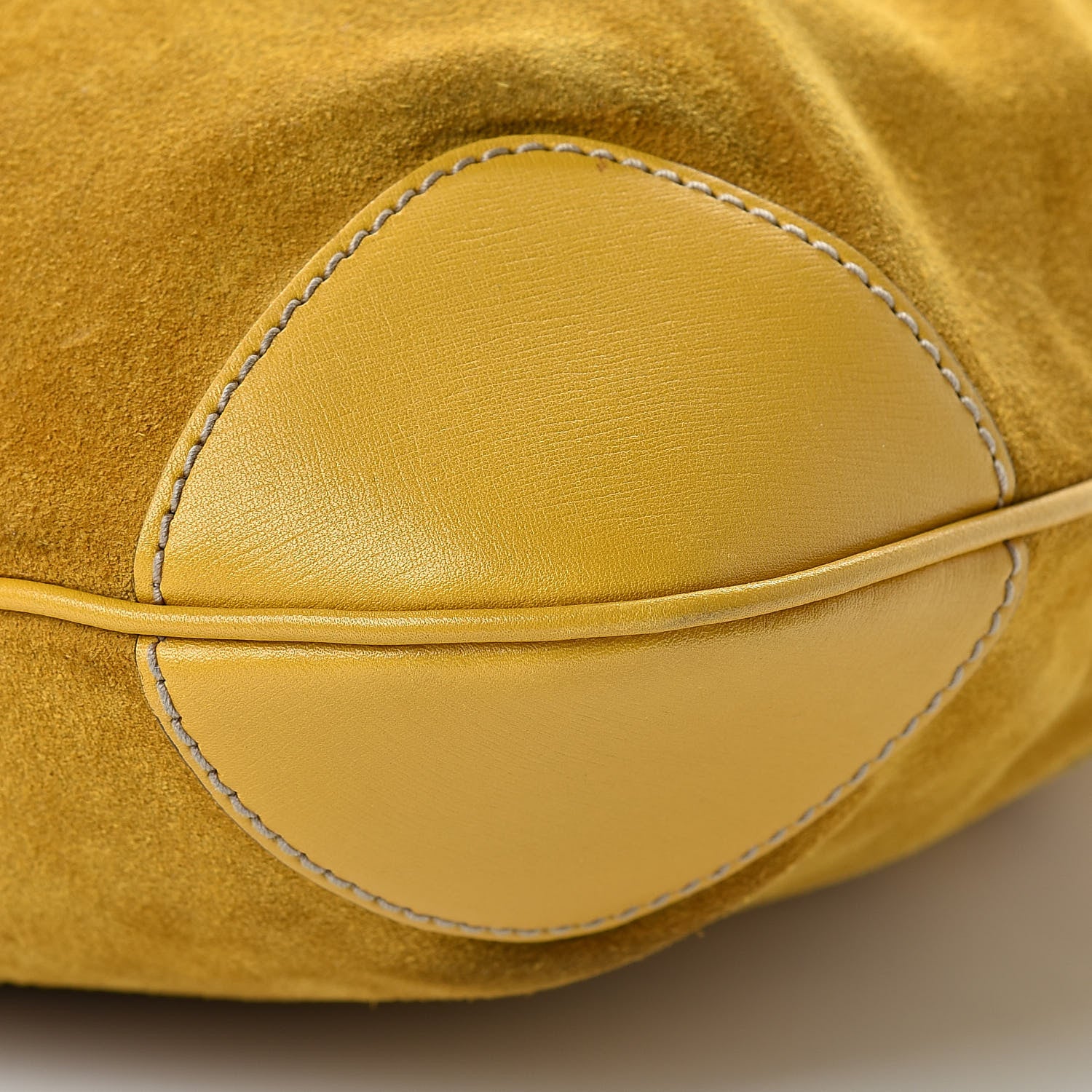 Gucci Suede Guccissima Drawstring Shoulder Bag Yellow 10 of 14