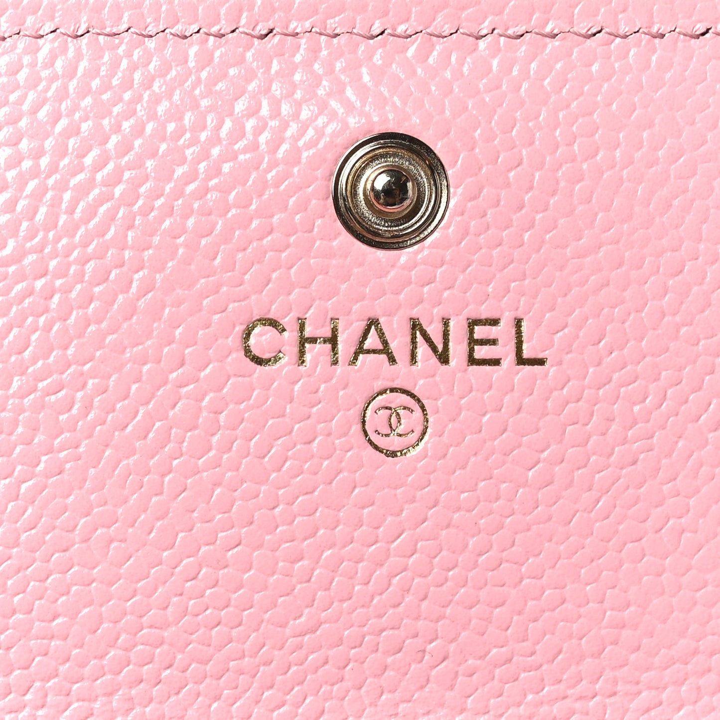 Caviar Quilted Chain CC Long Flap Wallet Pink