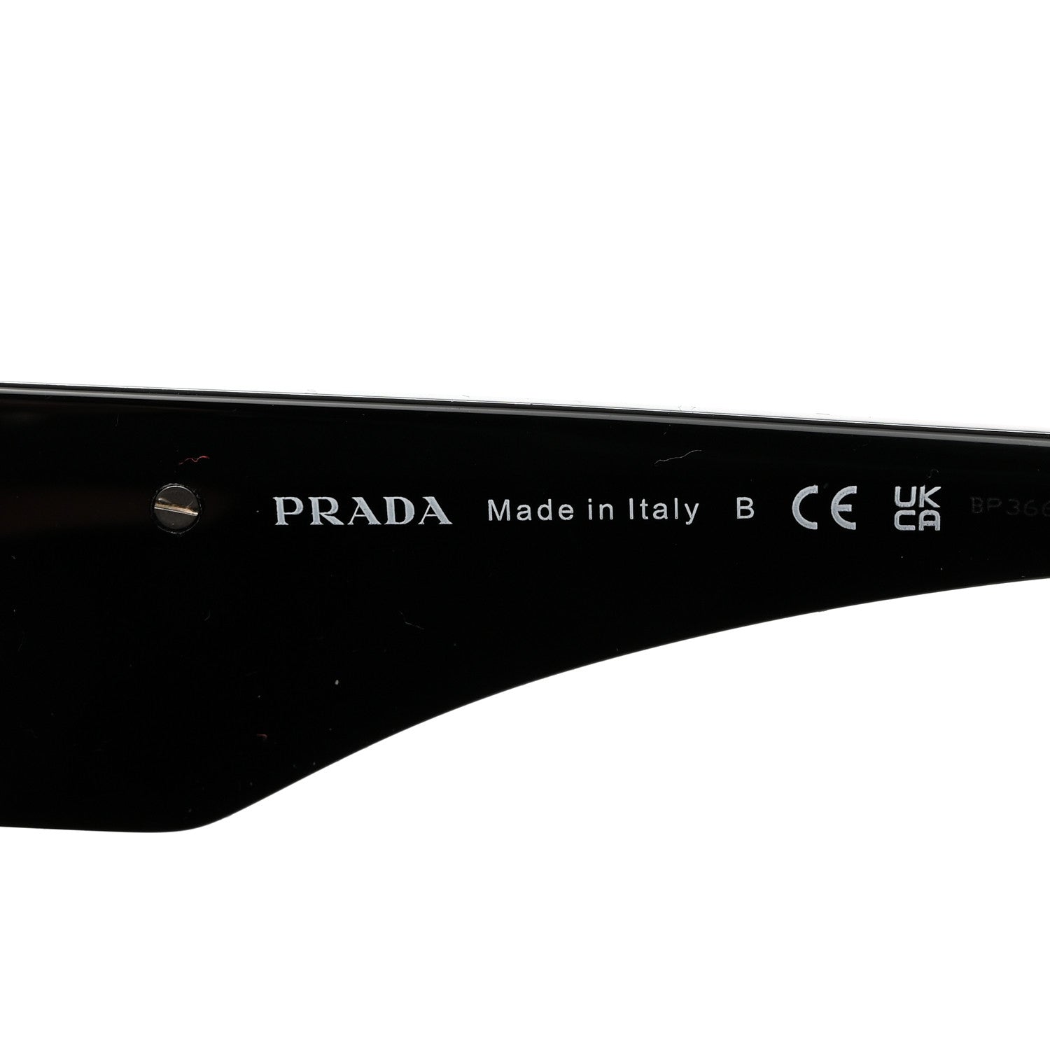 Prada Acetate Oval Symbole Sunglasses SPR 20Z Black 6 of 8