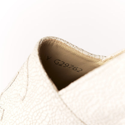 Chanel Crackled Calfskin Espadrilles 38 Beige Black 9 of 9