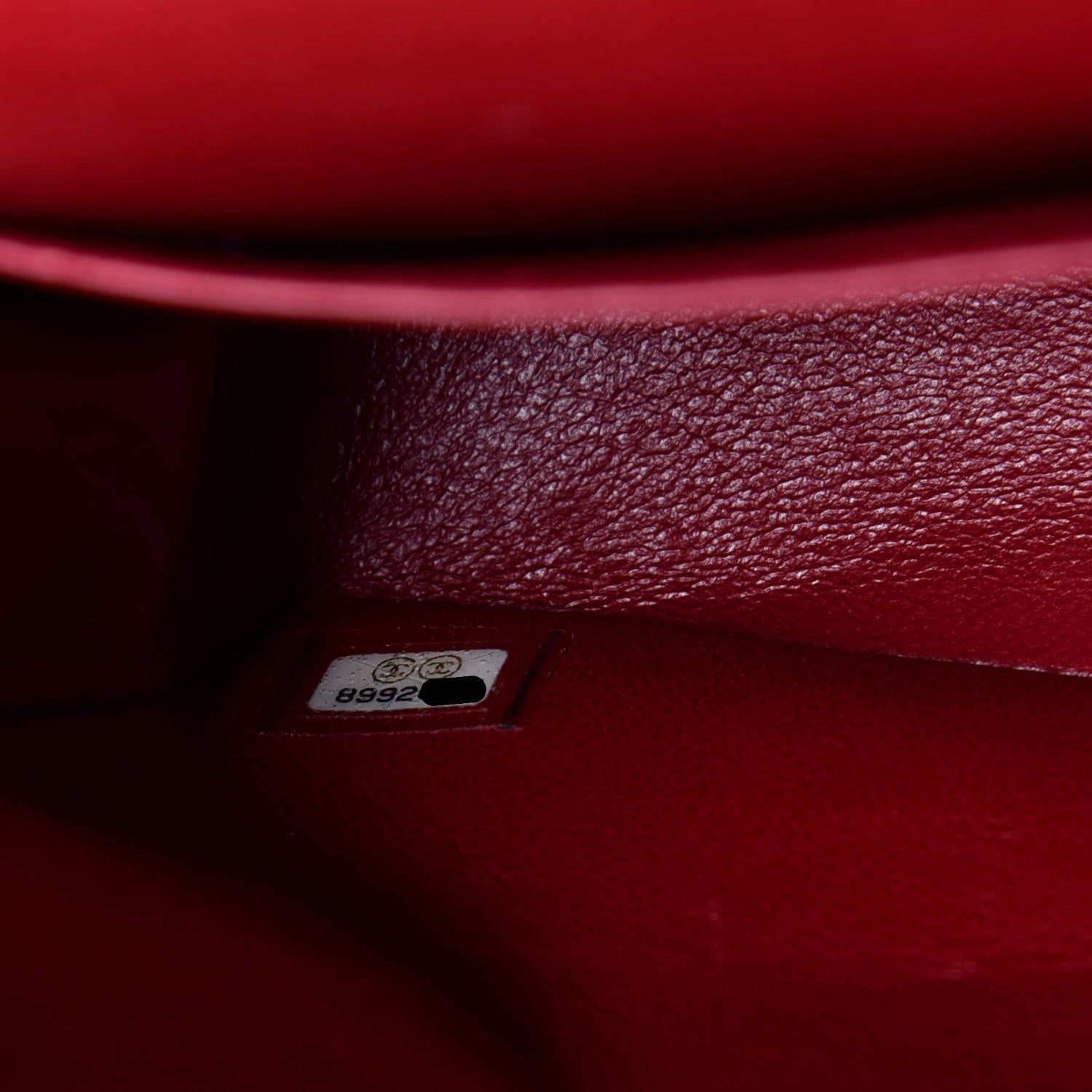 Chanel Lambskin Quilted Medium Double Flap Red Fonce 7 of 10