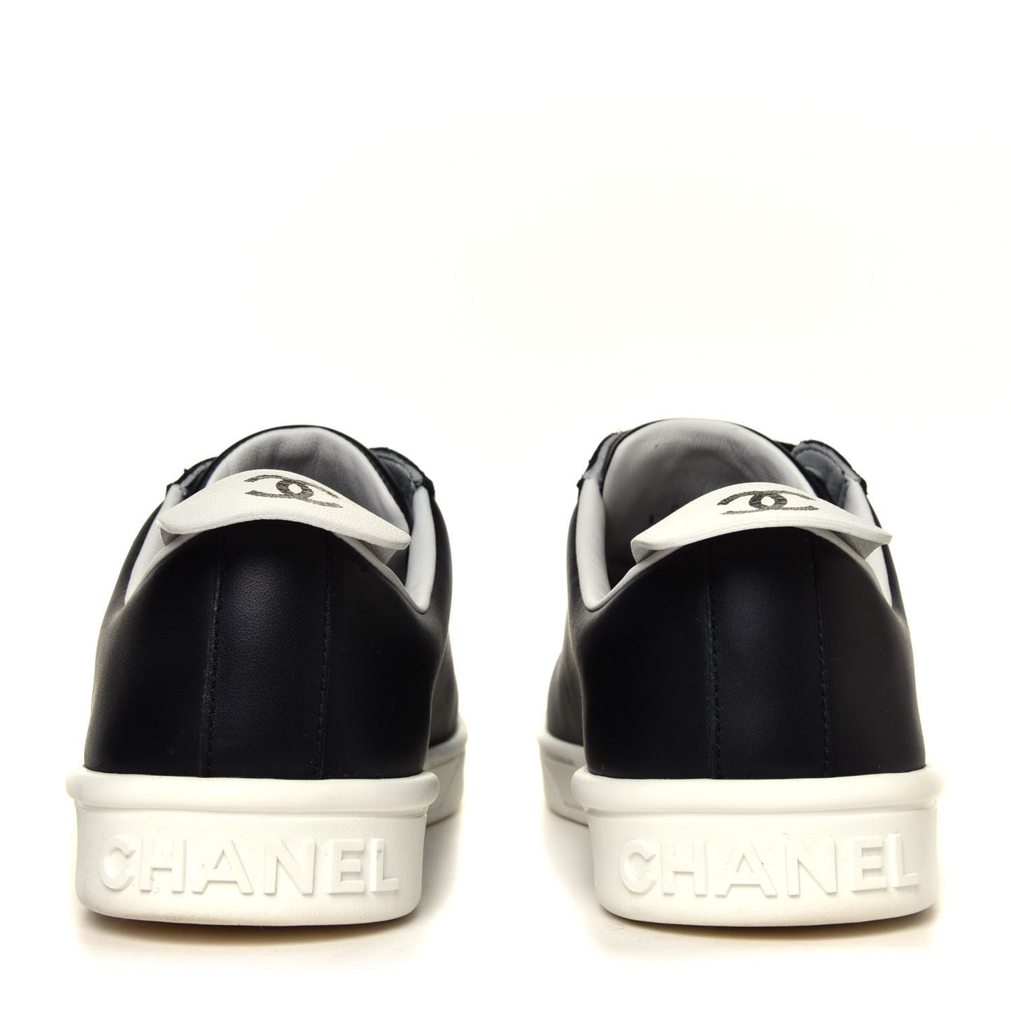 Calfskin Womens CC Sneakers 36 Black