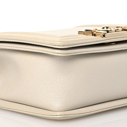 Chanel Iridescent Caviar Mini Boy Flap White 9 of 11