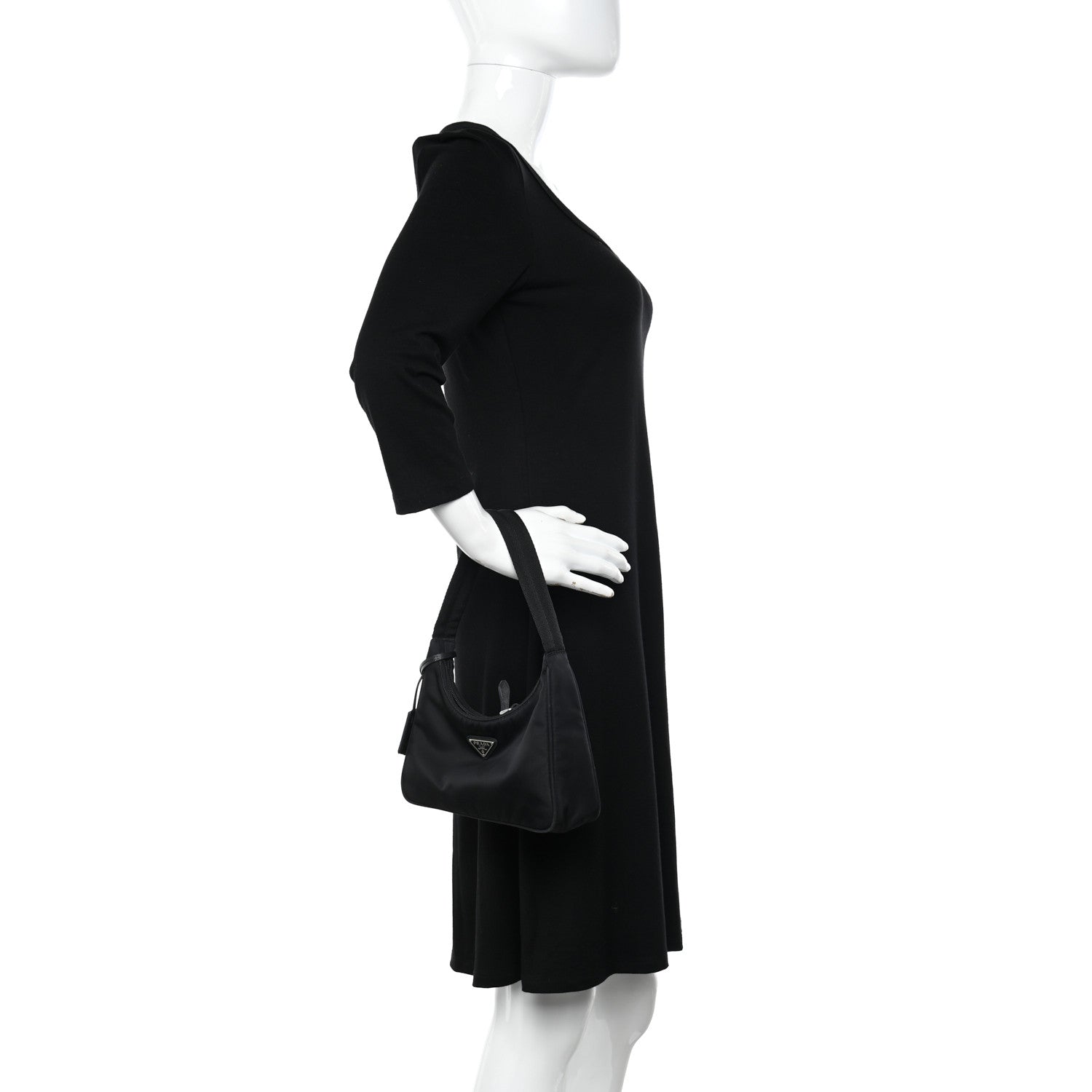 Prada Tessuto Nylon Mini Re-Edition 2000 Bag Black 2 of 9