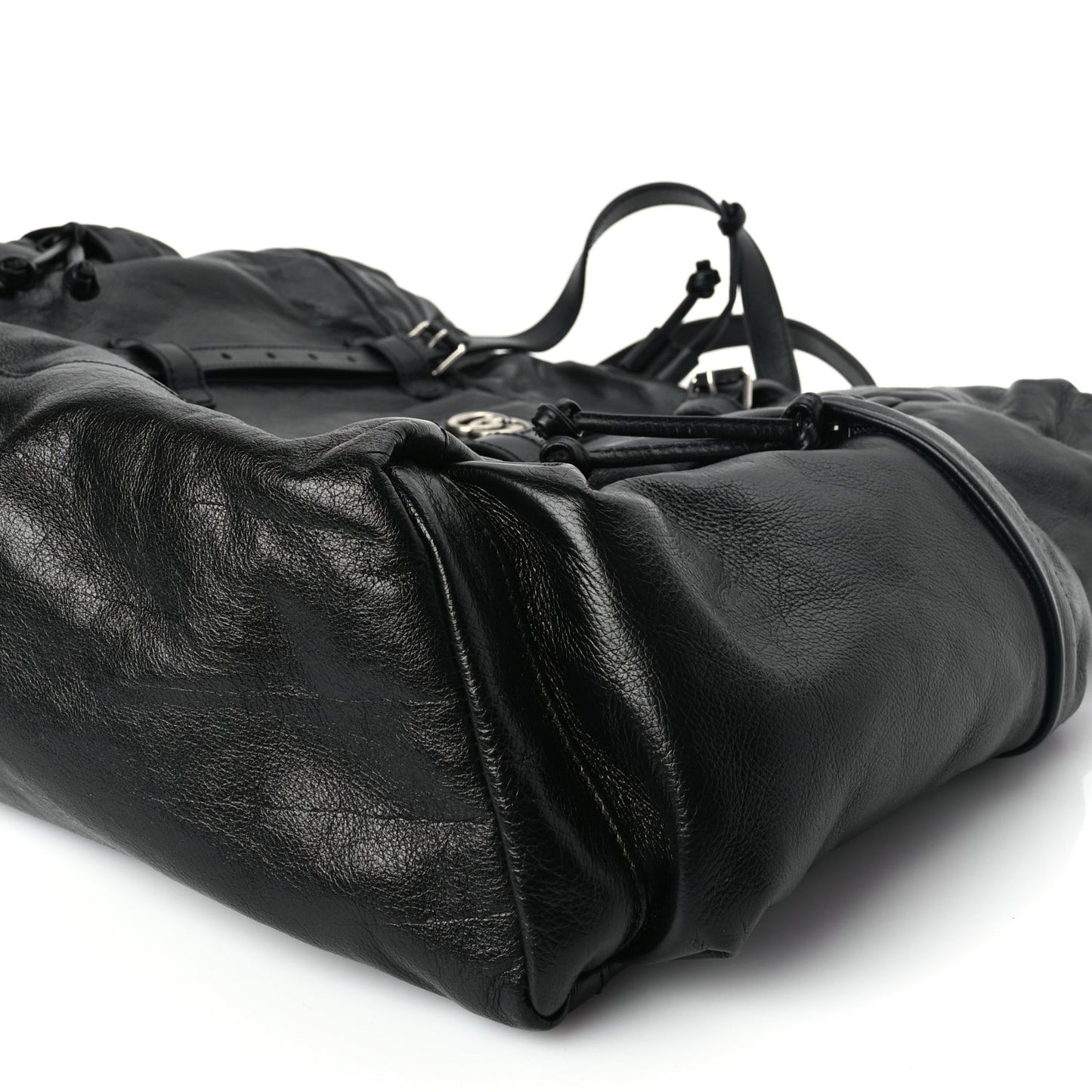 Piuma Lux Energy Monochrome Double G Drawstring Tote Black