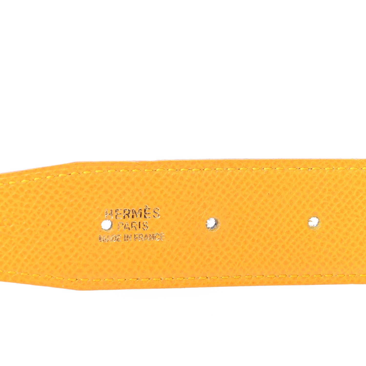 Hermes Box Epsom 32mm H Belt 75 Black Jaune 3 of 7