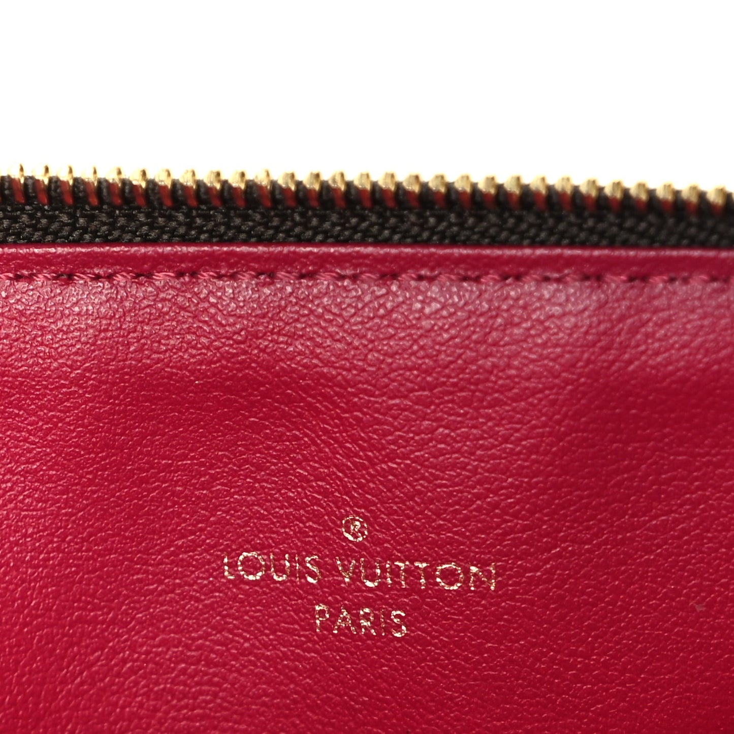 Monogram Felicie Chain Wallet Zippered Insert Fuchsia
