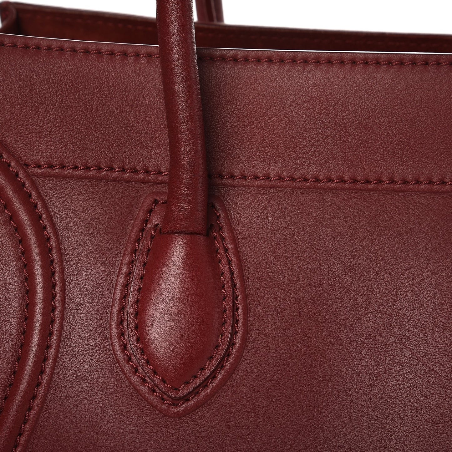 Supple Calfskin Medium Phantom Luggage Burgundy