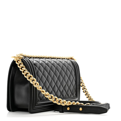 Chanel Lambskin Quilted Medium Boy Flap Black 3 of 13