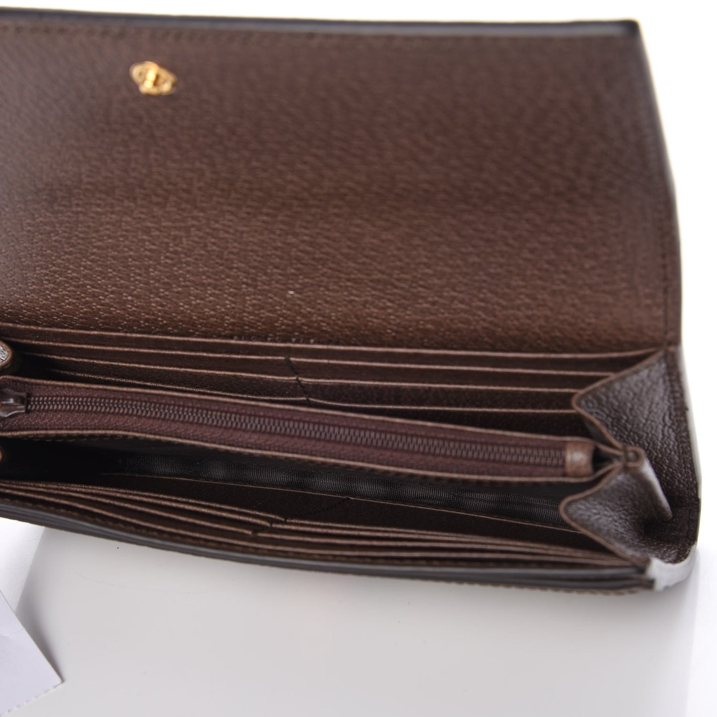 GG Supreme Monogram Web Ophidia Continental Wallet Brown