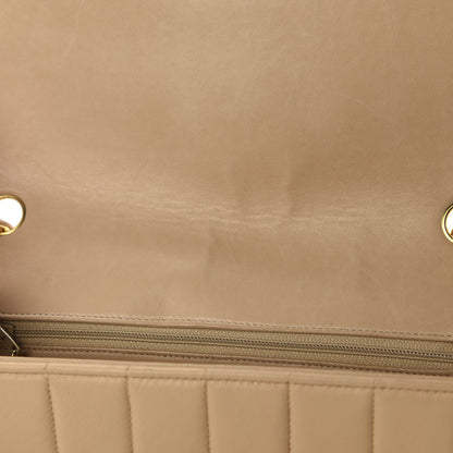 Chanel Lambskin Vertical Quilt Medium Flap Beige 7 of 12