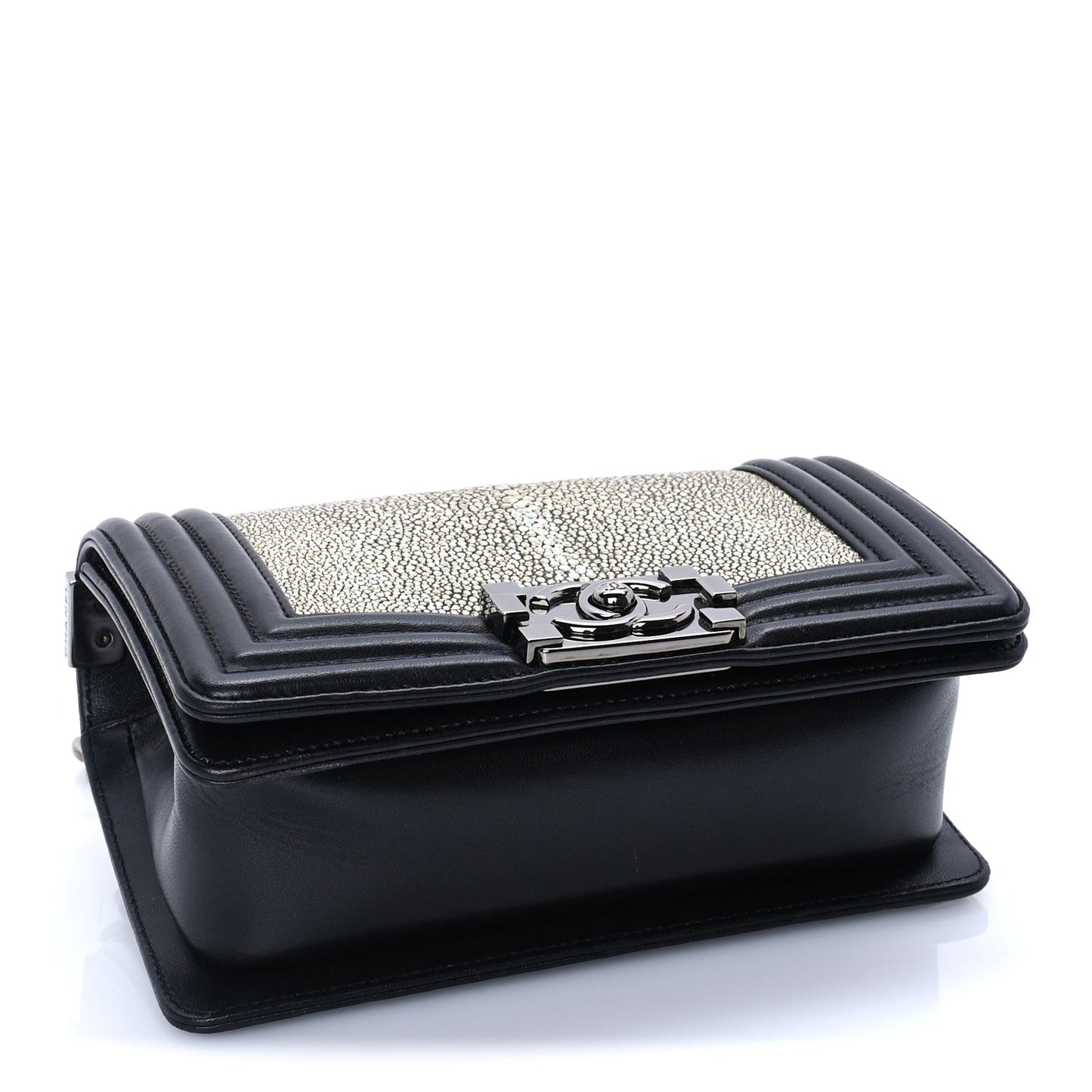 Galuchat Stingray Small Boy Flap Black