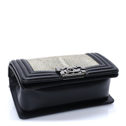 Chanel Galuchat Stingray Small Boy Flap Black 3 of 7