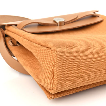 Hermes Military Toile Vache Hunter Herbag Zip Retourne 20 Naturel Sable 7 of 8