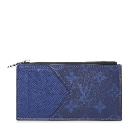 Louis Vuitton Monogram Taiga Coin Card Holder Cobalt 1 of 6