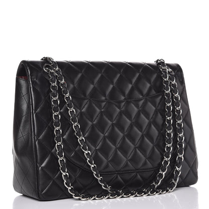 Chanel Lambskin Quilted Maxi Single Flap Black 3 of 10