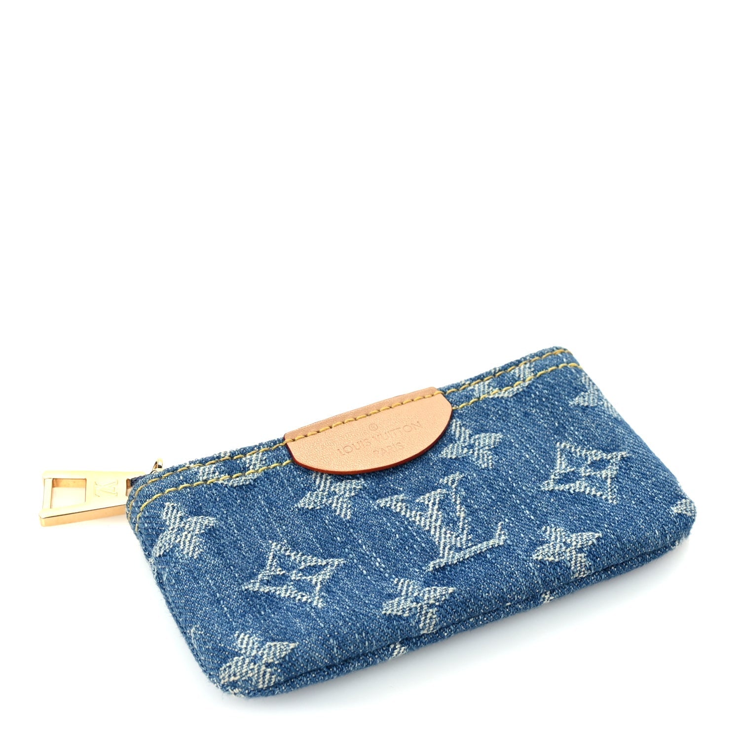 Louis Vuitton Monogram Denim Key Pouch Denim Blue 5 of 7