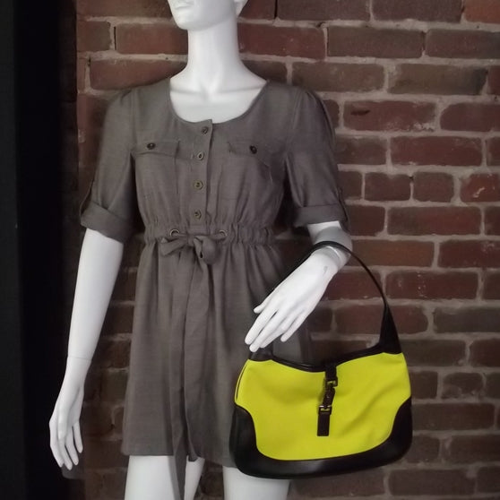 Gucci Canvas Jackie O Yellow 2 of 8