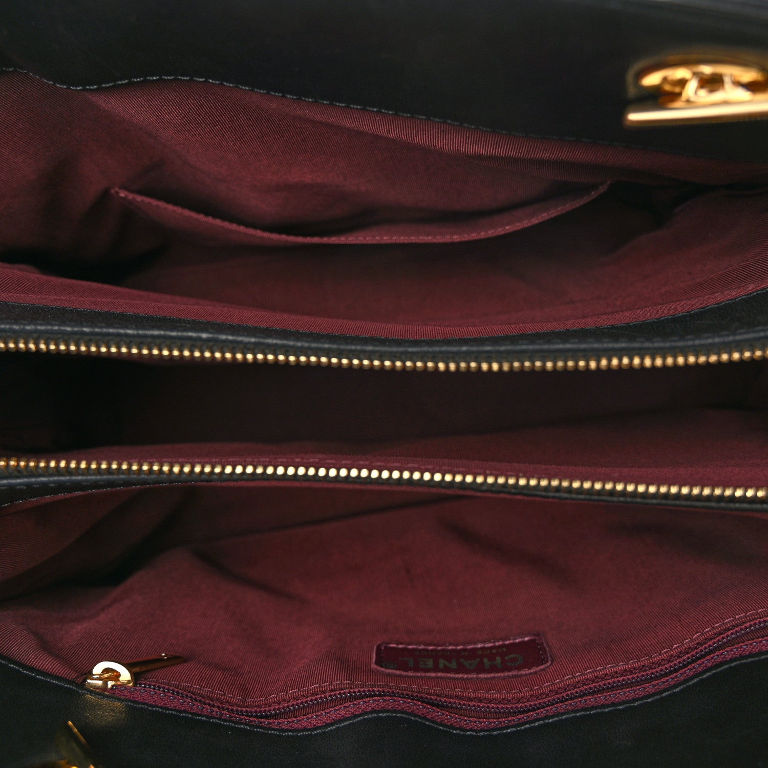 Chanel Sheepskin Quilted Mademoiselle Vintage Shopping Tote Black 5 of 11