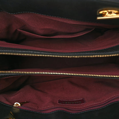 Chanel Sheepskin Quilted Mademoiselle Vintage Shopping Tote Black 5 of 11