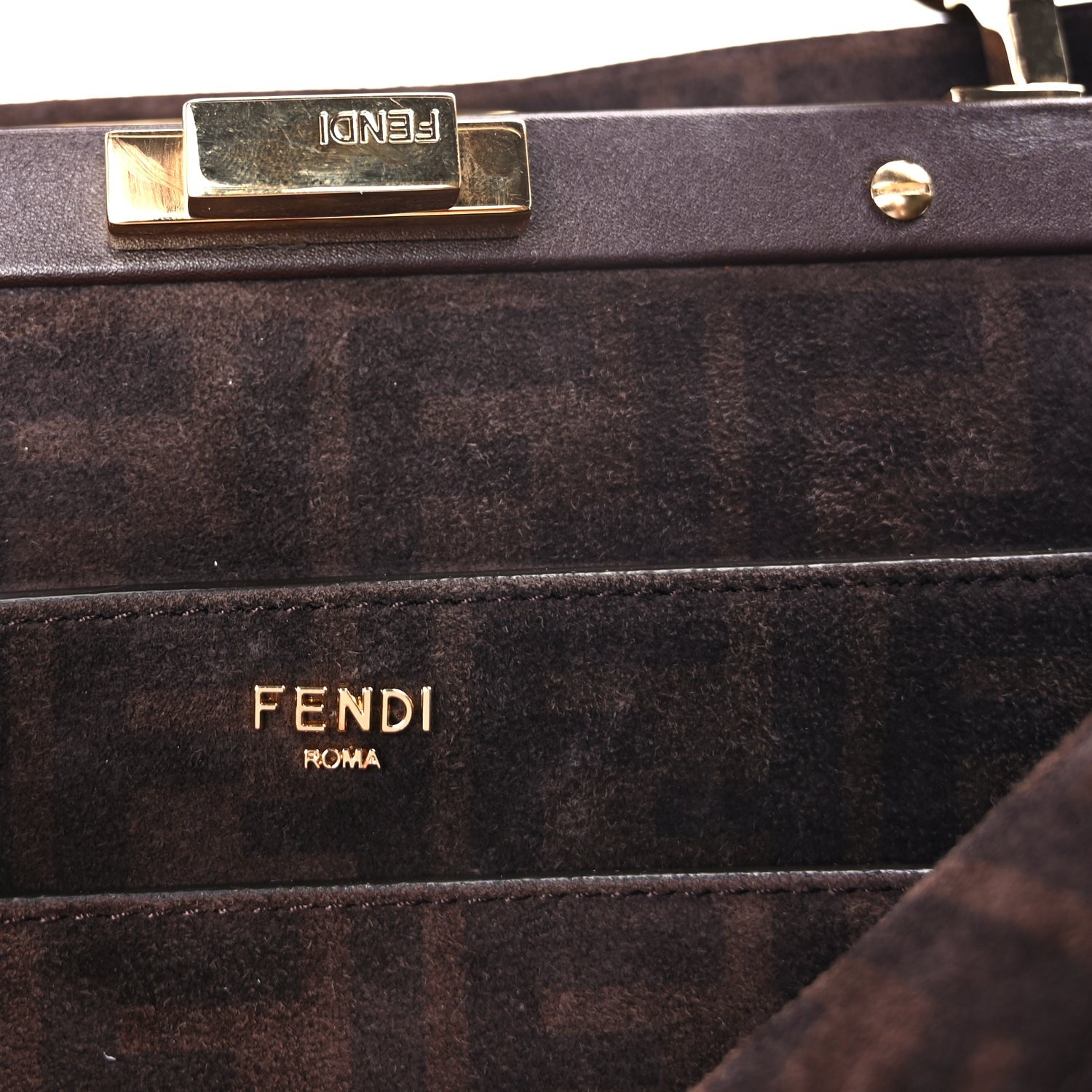 Fendi Vitello Medium Soft Peekaboo Mogano 5 of 7