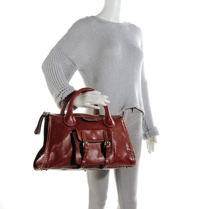 Chloe Calfskin Edith Satchel Whiskey 2 of 9