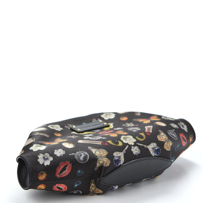 Alexander McQueen Silk Obsessions De Manta Clutch Black 3 of 9