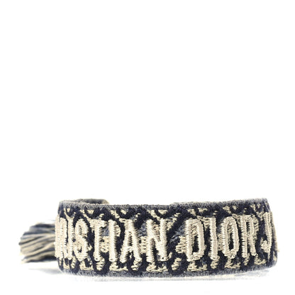 Christian Dior Woven Cotton J'Adior Friendship Bracelet Blue Beige 1 of 3