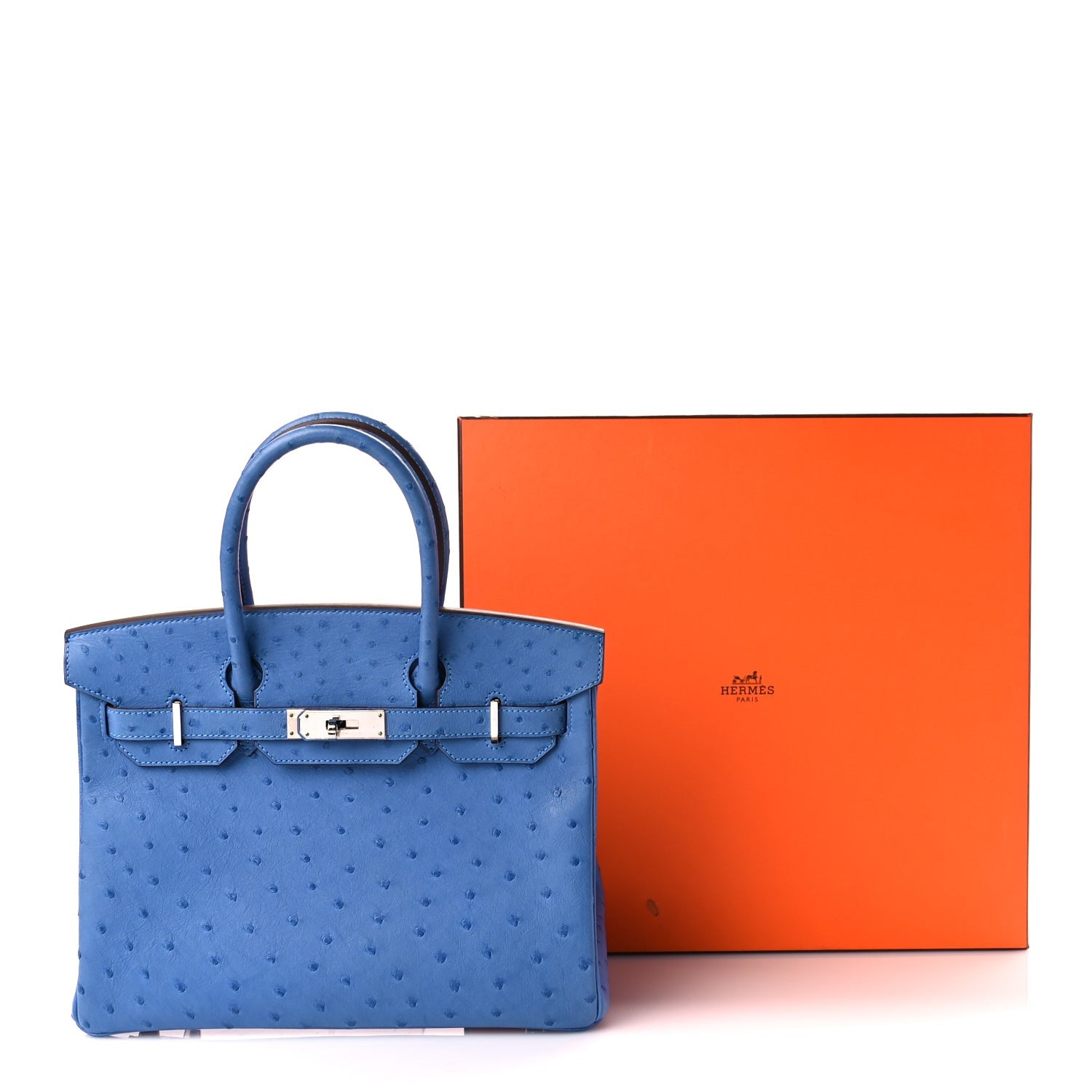 Hermes Ostrich Birkin 30 Mykonos 10 of 10