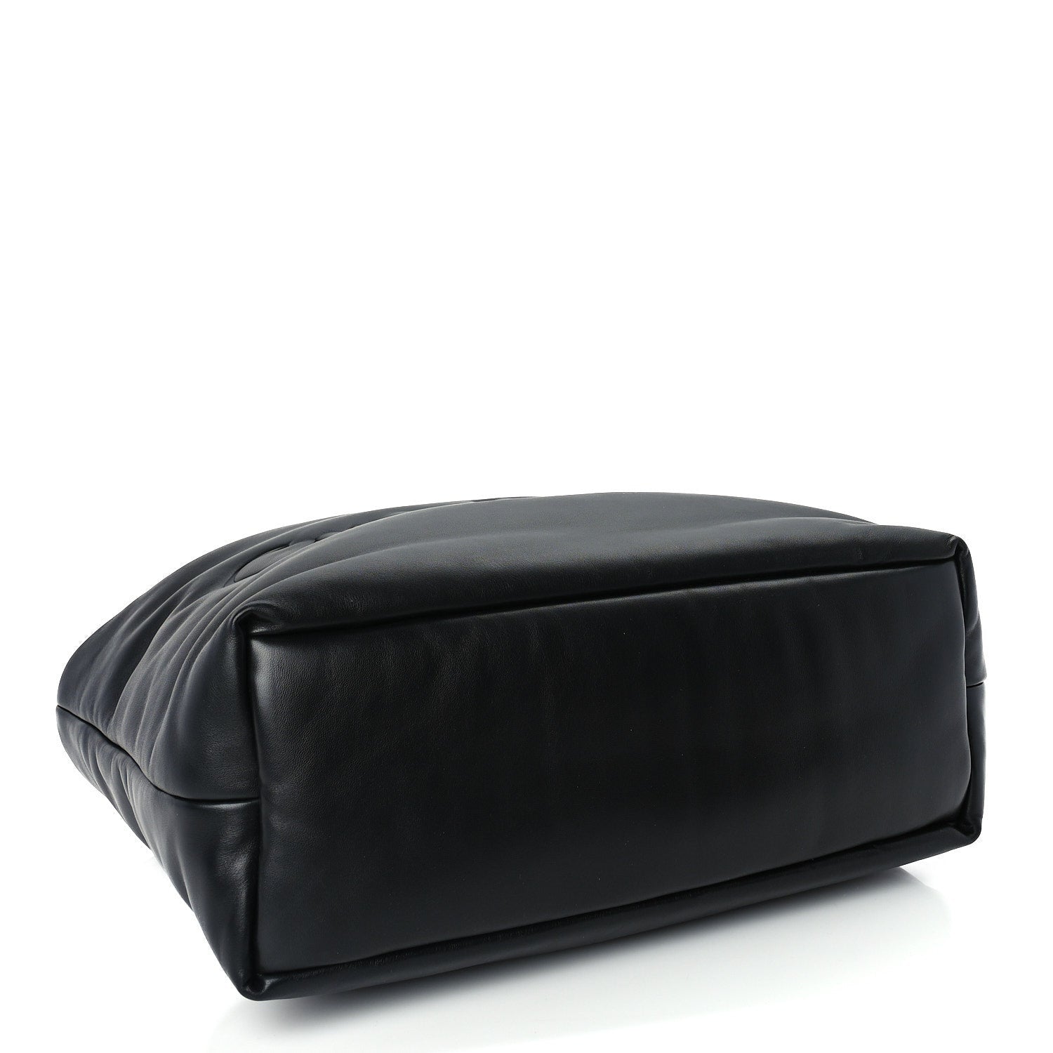 Saint Laurent Lambskin Wide Puffer Tote Black 3 of 8