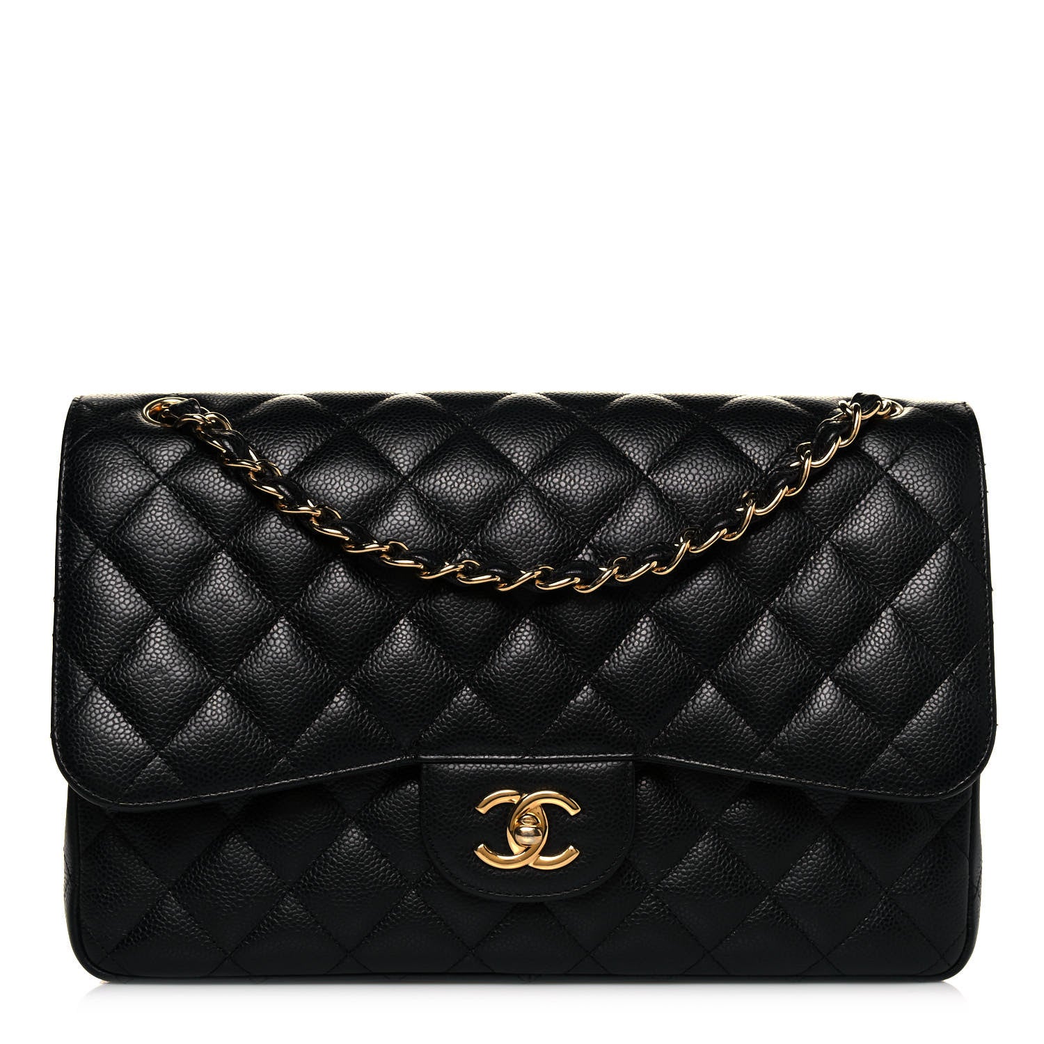 Chanel Caviar Quilted Jumbo Double Flap Black 1 of 11