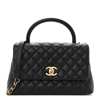 Chanel Caviar Quilted Small Coco Handle Flap Black 1 of 11