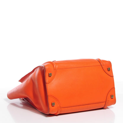 Celine Smooth Calfskin Mini Luggage Orange 4 of 8