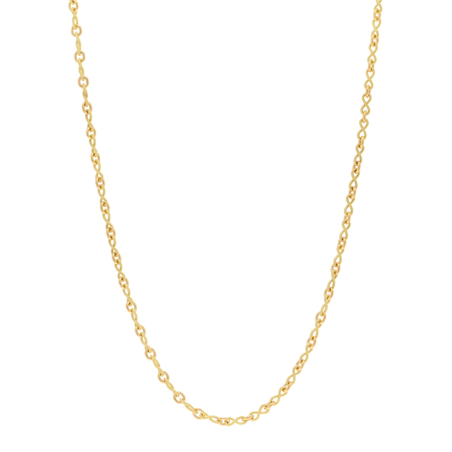 18K Yellow Gold Infinity Link Chain Necklace