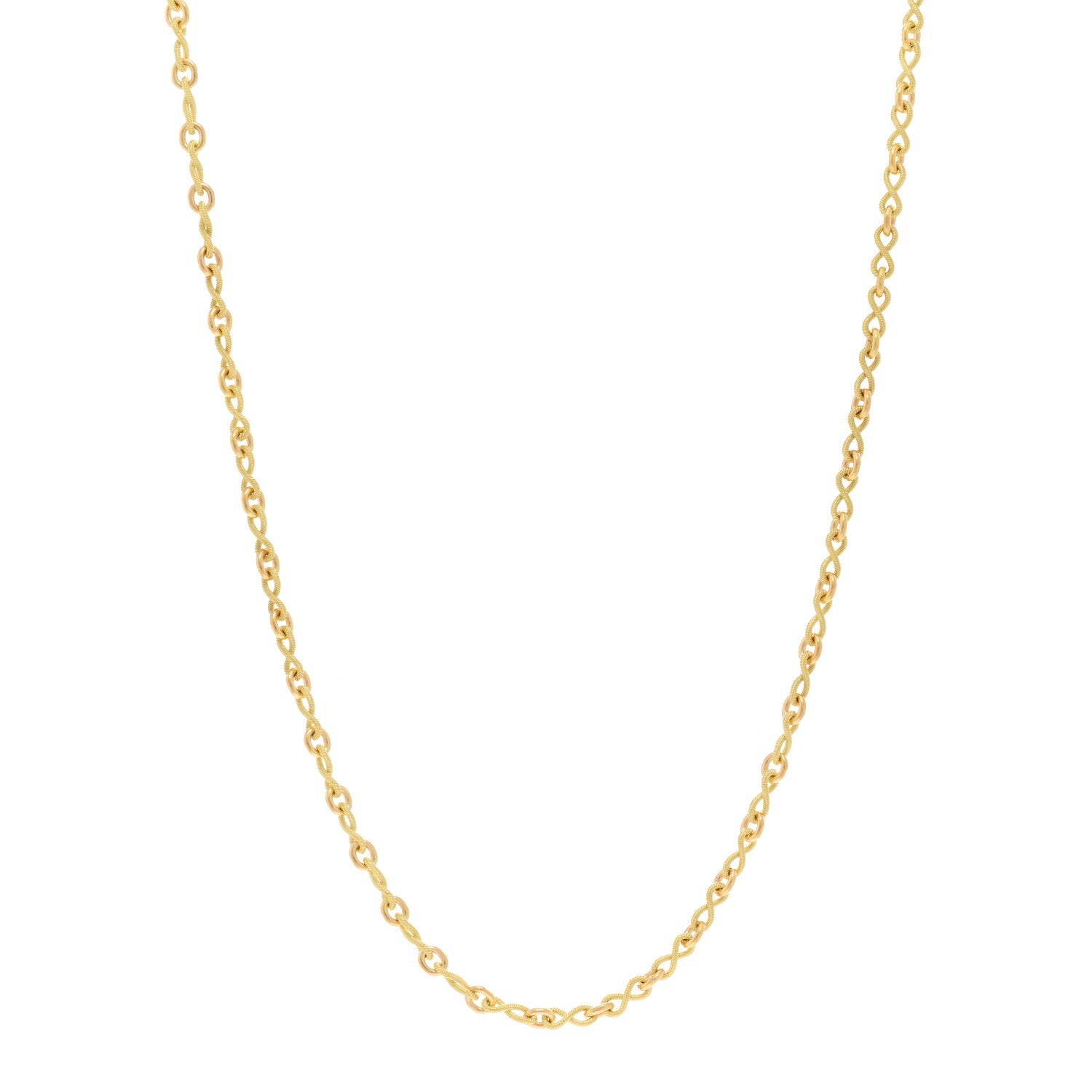 Tiffany 18K Yellow Gold Infinity Link Chain Necklace 1 of 4