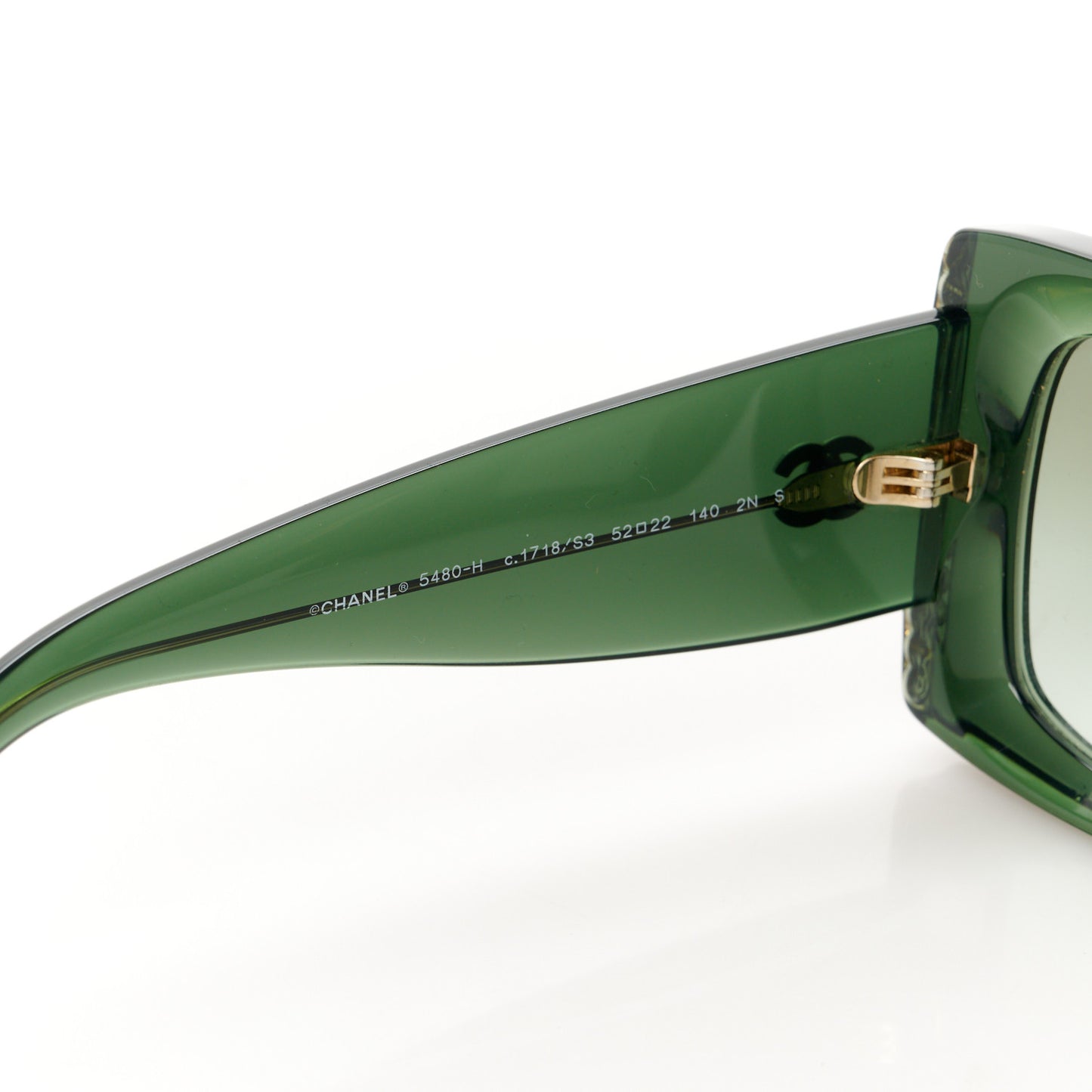Acetate Pearl Rectangle Sunglasses 5480-H Dark Green