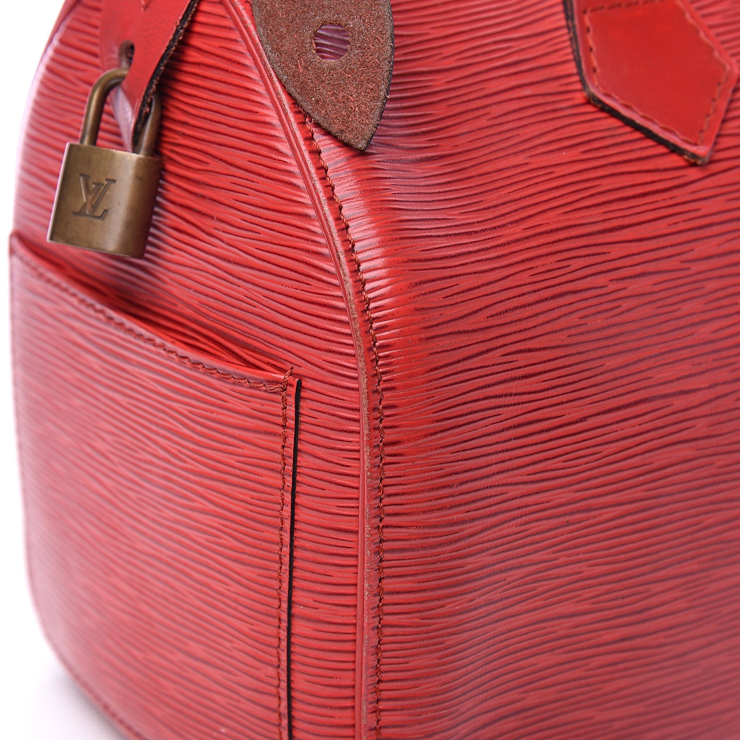 Louis Vuitton Epi Speedy 25 Castillan Red 14 of 16