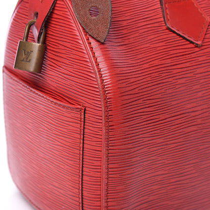 Louis Vuitton Epi Speedy 25 Castillan Red 14 of 16