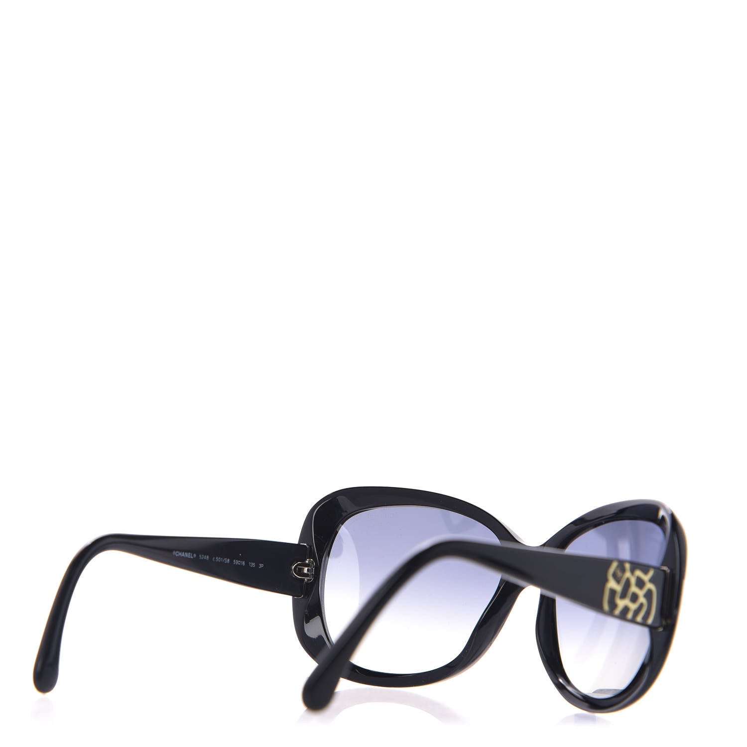 Chanel CC Camellia Sunglasses 5248 Black 4 of 8