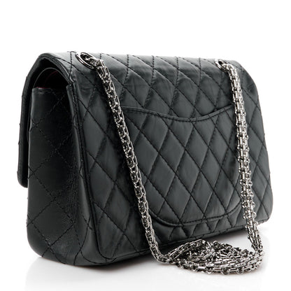 Chanel Aged Calfskin Space Charms 2.55 Reissue 225 Flap Black 3 of 7