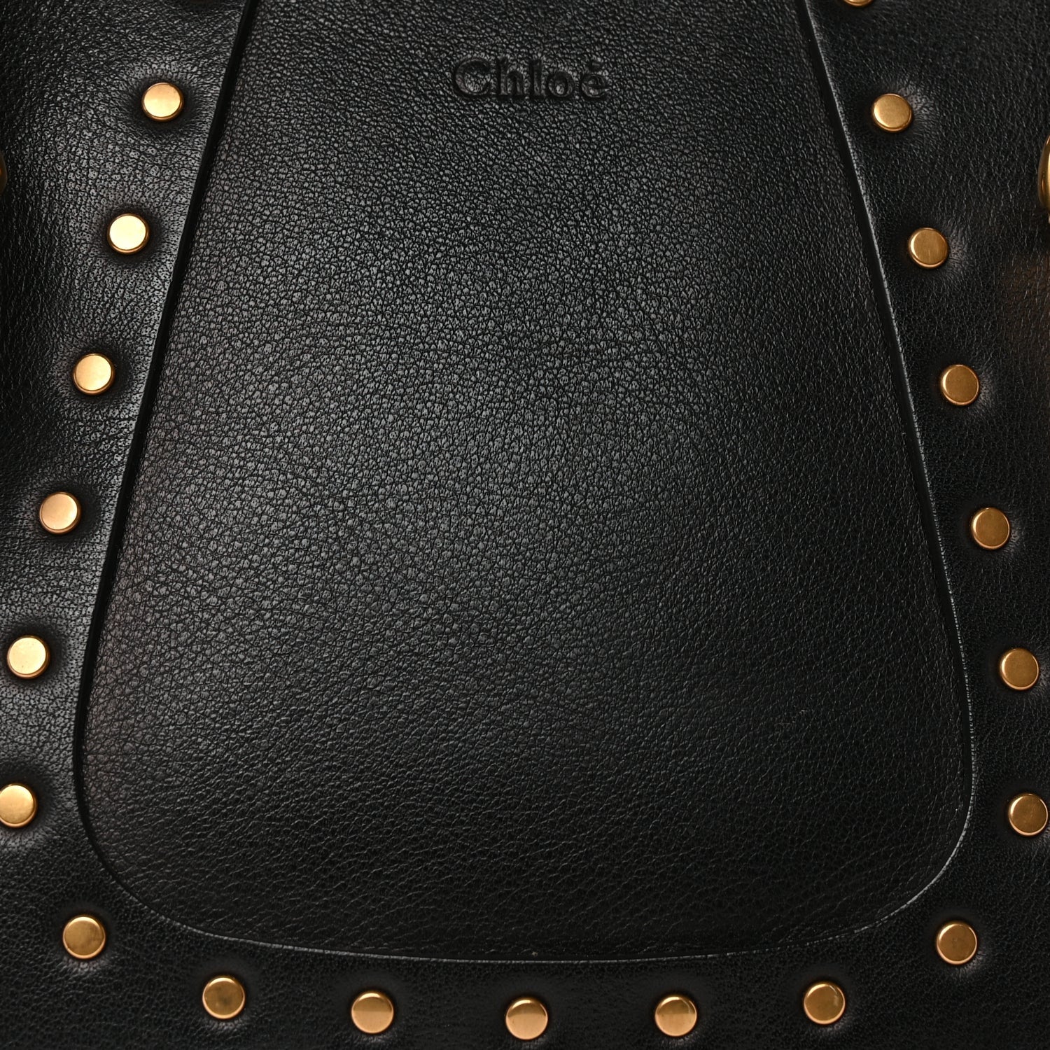 Chloe Calfskin Studded Hayley Double Carry Satchel  Black 6 of 8