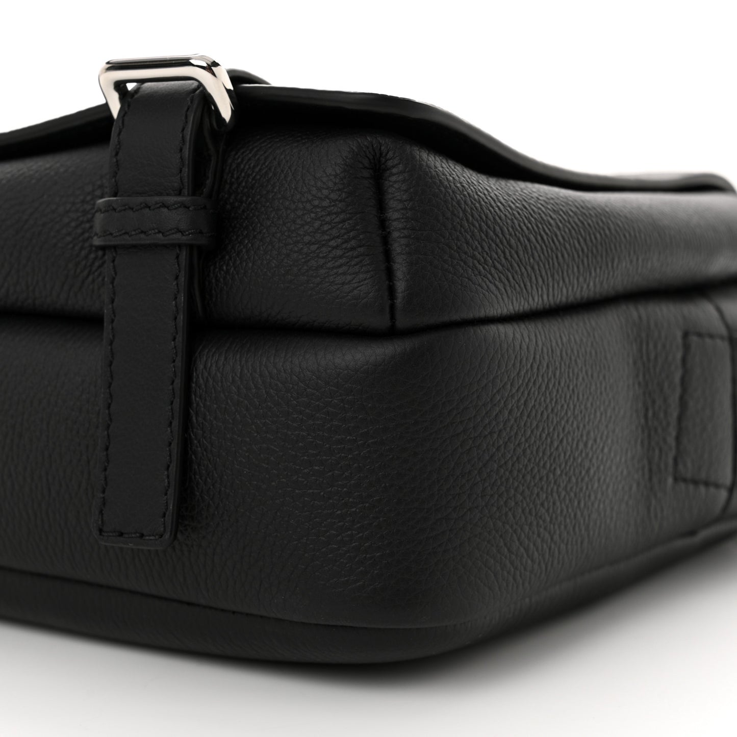Soft Grained Calfskin XS Military Messenger Bag Black