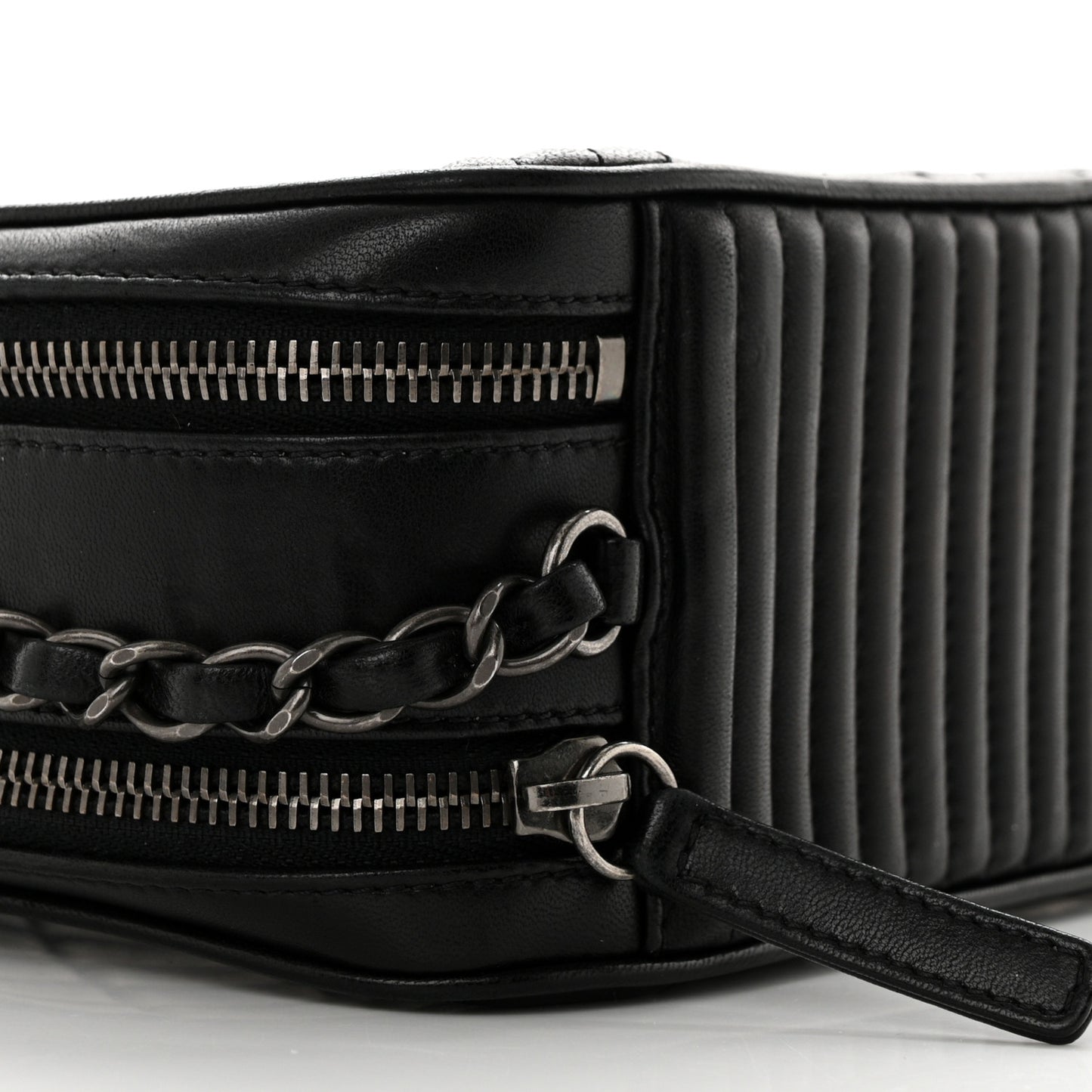 Lambskin Quilted Large Coco Boy Camera Bag Black