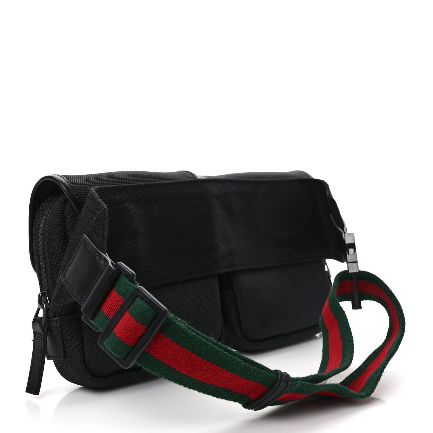 Techno Canvas Web Band Belt Bag Black