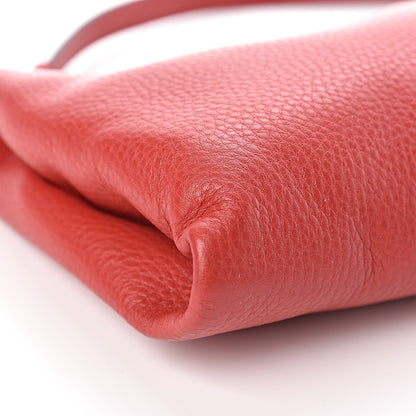 Prada Vitello Daino Zippered Shoulder Bag Rosso 9 of 10