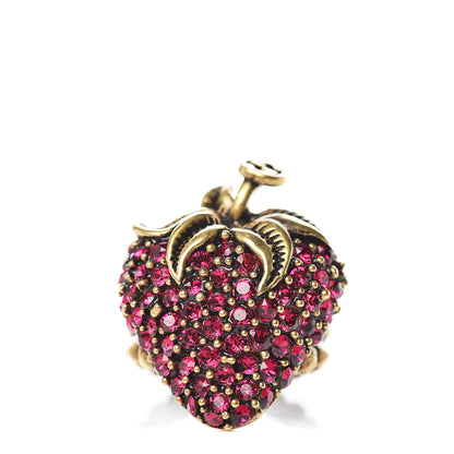 Gucci Crystal Strawberry Ring 8 Red 1 of 6