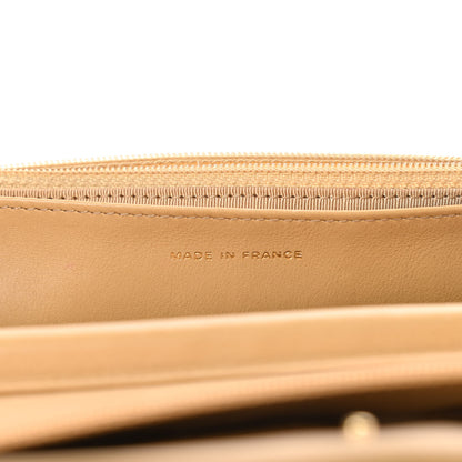 Chanel Metallic Patent Quilted Wallet On Chain WOC Gold 7 of 16