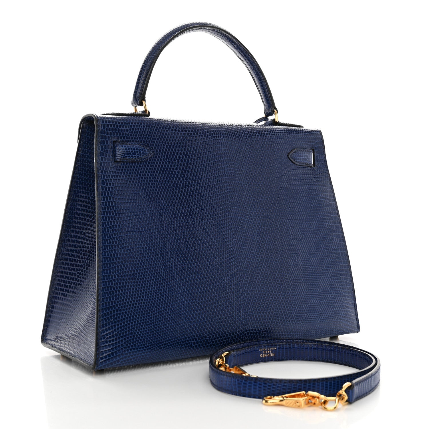Hermes Lizard Kelly Sellier 28 Bleu Saphir 3 of 19