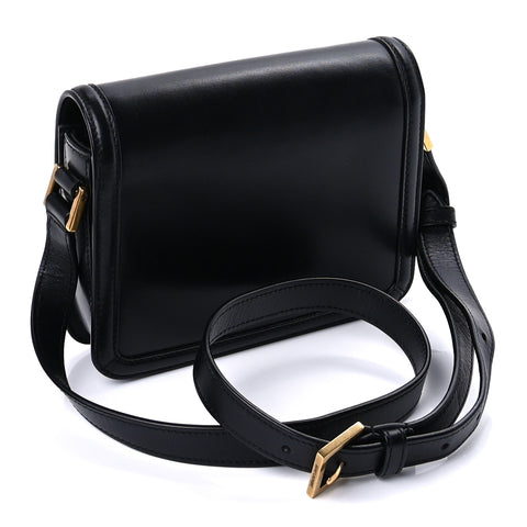 Smooth Calfskin Small Solferino Satchel Black