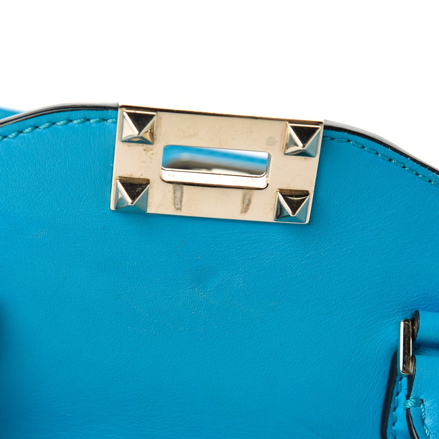 Vitello Rockstud Double Handle Tote Parrot